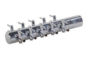 Luchtverdeler met 18 mm aansluiting en 10 uitgangen van 4 mm